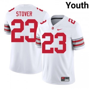 Garrett Stover #23 Ohio State Buckeyes White Youth Stitched Jersey | Fresh High School Football Uniform 63M87h17