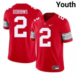 J.K. Dobbins #2 Ohio State Buckeyes Scarlet Youth Embroidery Jersey | Durable NCAA Football Apparel n13v7413