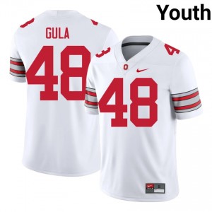 Jackson Gula #48 OSU White Youth Stitched Jersey | Replica University Football Wear 770I7471