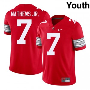 Jermaine Mathews Jr. #7 OSU Scarlet Youth Embroidery Jersey | Moisture Wicking University Football Merchandise f6v62036
