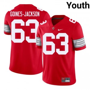 Julian Goines-Jackson #63 OSU Scarlet Youth Embroidery Jersey | Alumni University Football Uniform qB34qa44