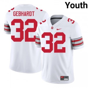 Kaden Gebhardt #32 OSU White Youth Stitched Jersey | Pro-Grade University Football Edition K0SQ1841