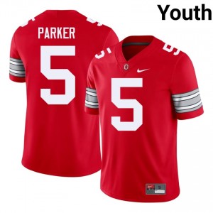 Kyle Parker #5 OSU Buckeyes Scarlet Youth Embroidery Jersey | Licensed University Football Wear 1nG2jW63