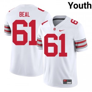 Landon Beal #61 OSU Buckeyes White Youth Stitched Jersey | Licensed High School Football Merch B6r07r76