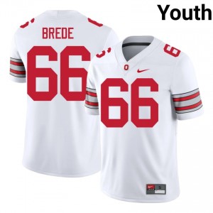Landry Brede #66 OSU Buckeyes White Youth Stitched Jersey | Elite University Football Uniform 685Iy485