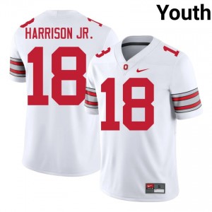 Marvin Harrison Jr. #18 Buckeyes White Youth Stitched Jersey | Essential College Football Gear 5UJSA618