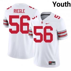 Nate Riegle #56 Ohio State White Youth Stitched Jersey | Block O NCAA Football Gear e7eY1l10