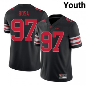 Nick Bosa #97 Buckeyes Black Youth Stitch Jersey | Limited College Football Uniform T3y06318