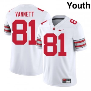 Nick Vannett #81 Ohio State White Youth Stitched Jersey | Elite Thread College Football Merch o5y06527