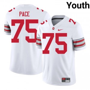 Orlando Pace #75 Buckeyes White Youth Stitched Jersey | Moisture Wicking College Football Apparel Mr1jvP93