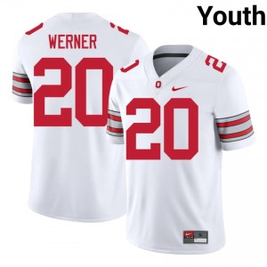 Pete Werner #20 Buckeyes White Youth Stitched Jersey | Exclusive College Football Merch 3a0B5o92