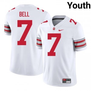Phillip Bell #7 OSU White Youth Stitched Jersey | Gameday University Football Wear 577tmR36