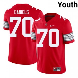 Phillip Daniels #70 OSU Buckeyes Scarlet Youth Embroidery Jersey | Pro Cut High School Football Uniform 10y45580