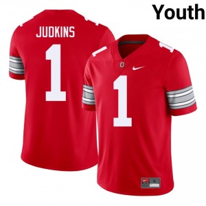 Quinshon Judkins #1 Ohio State Scarlet Youth Embroidery Jersey | Gameday College Football Merch 3E3aE473