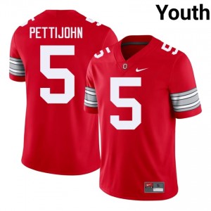Riley Pettijohn #5 Ohio State Buckeyes Scarlet Youth Embroidery Jersey | Durable High School Football Uniform lb64gv88