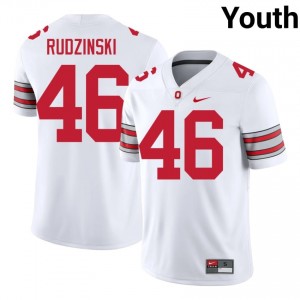 Ryan Rudzinski #46 OSU Buckeyes White Youth Stitched Jersey | Alumni High School Football Uniform rVtW1891