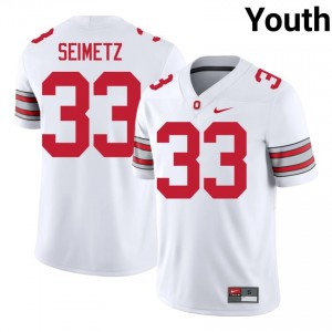 Ryan Seimetz #33 Ohio State White Youth Stitched Jersey | Iconic NCAA Football Wear yy7PE070