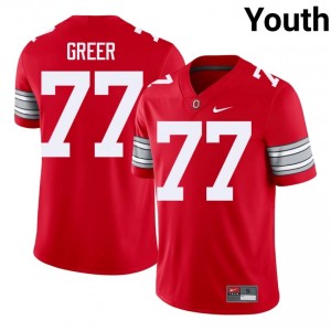 Sam Greer #77 Ohio State Scarlet Youth Embroidery Jersey | Officially Licensed College Football Edition 63XO7w68