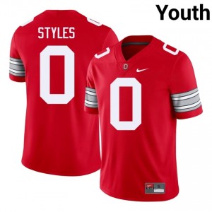 Sonny Styles #0 Ohio State Buckeyes Scarlet Youth Embroidery Jersey | Replica NCAA Football Uniform IdR02j11