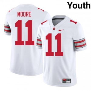 Terry Moore #11 OSU White Youth Stitched Jersey | Limited University Football Merch 662NHt21