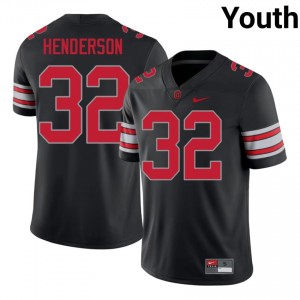 TreVeyon Henderson #32 Buckeyes Black Youth Stitch Jersey | 2026 College Football Merchandise 5e263683