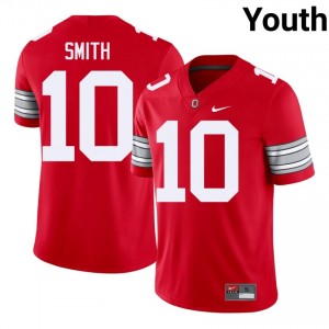 Troy Smith #10 Ohio State Buckeyes Scarlet Youth Embroidery Jersey | Alumni NCAA Football Gear 0P58uF23