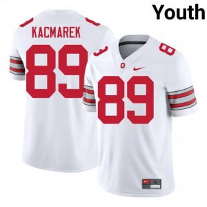 Will Kacmarek #89 OSU Buckeyes White Youth Stitched Jersey | Licensed University Football Wear 3n36g858